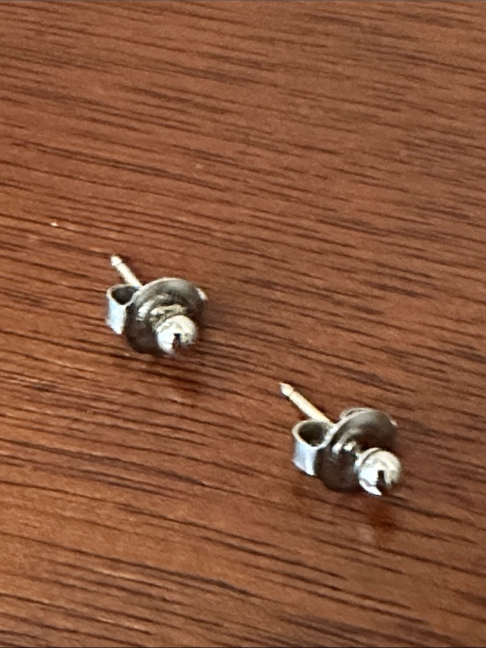 Fashion Jewelry Silver-Tone Ball Stud Earrings